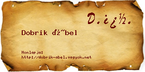 Dobrik Ábel névjegykártya