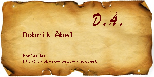 Dobrik Ábel névjegykártya